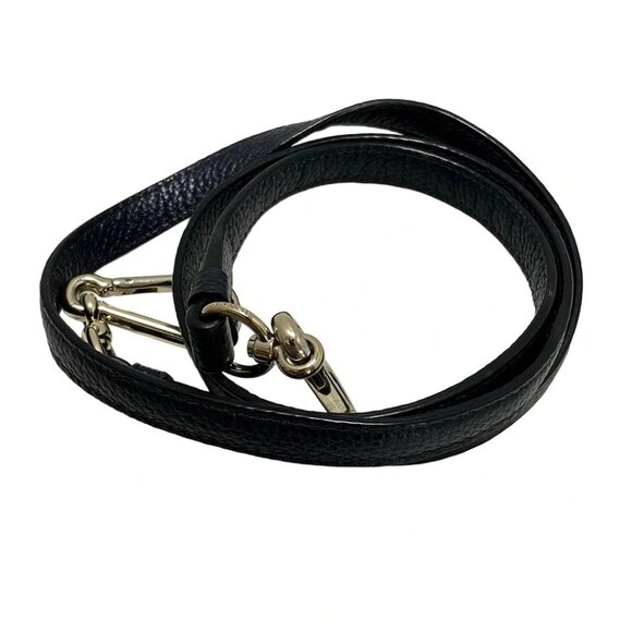 COACH Embossed Horse and Carriage Charly Crossbody 33521 Dark Navy Leather - Picture 8 of 10